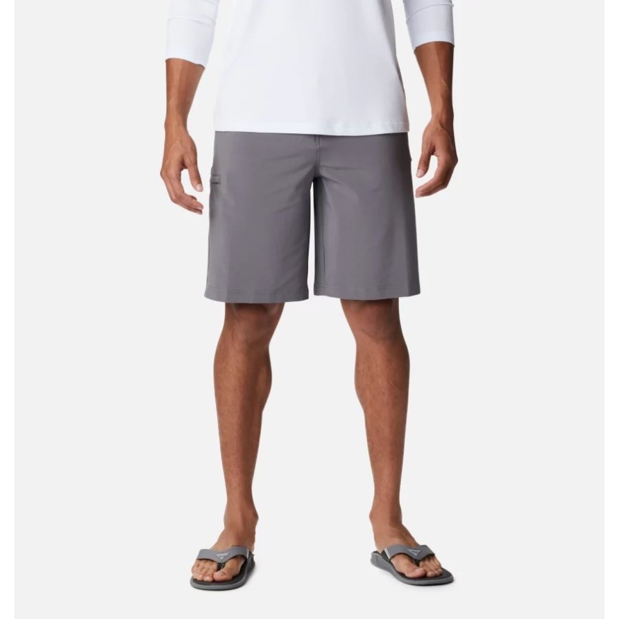 Herren Pfg Grander Marlin Ii Offshore Shorts Columbia City Grau