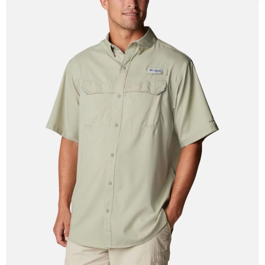 Herren Pfg Low Drag Offshore Kurzarmhemd Groß Columbia Safari