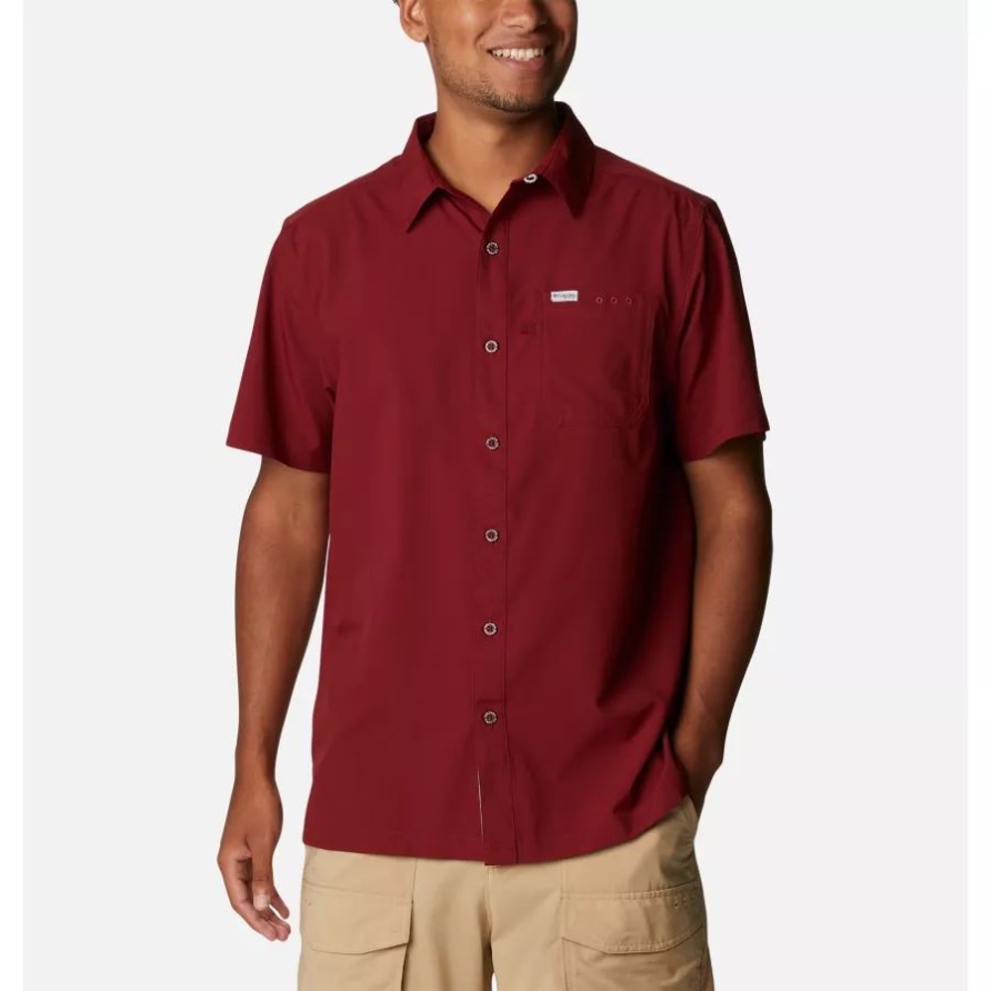 Herren Pfg Slack Tide Camp Hemd Hoch Roter Jaspis Kolumbien
