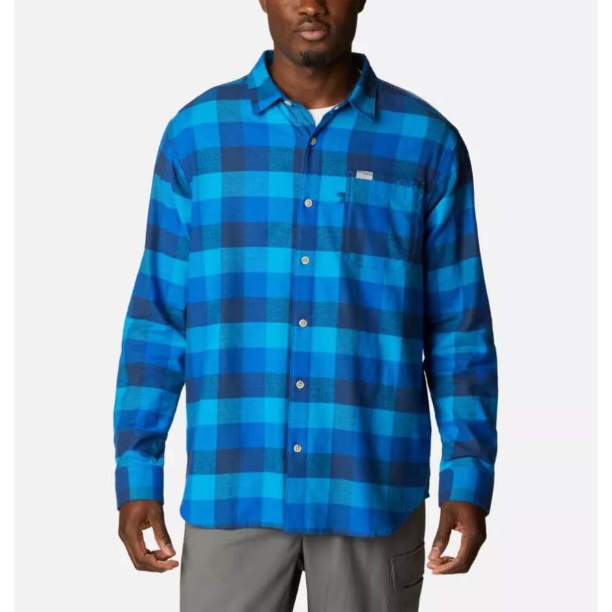 Herren Pfg Slack Tide Flanell Langarmhemd Carbon Multi Check Columbia