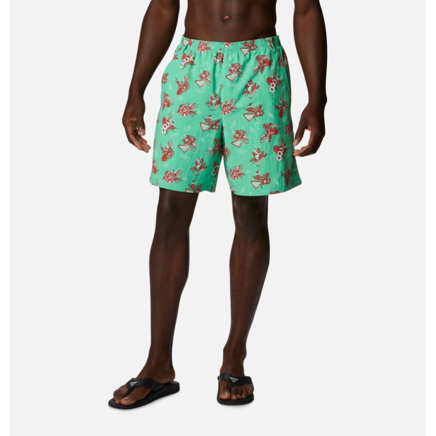 Men’s Pfg Super Backcast Water Shorts Light Jade Lite Me Up Print Columbia