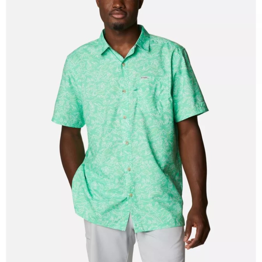 Herren Pfg Super Slack Tide Camp Hemd Helljade Merry Mahi Print Columbia