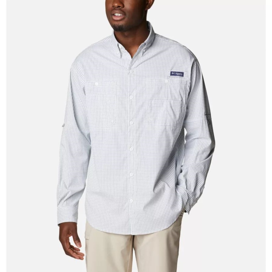 Pfg Super Tamiami Langarmhemd Für Herren Columbia Metal Gingham