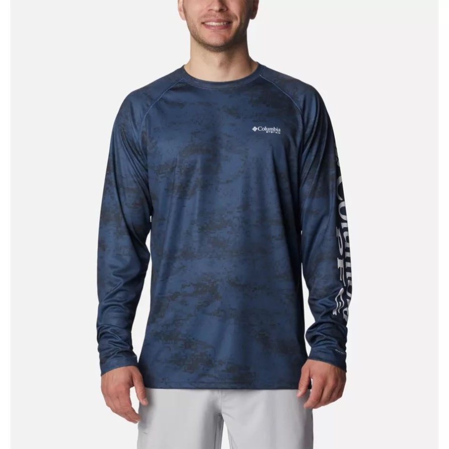 Pfg Super Terminal Tackle Langarmhemd Für Herren Carbon Pfg Camo Columbia
