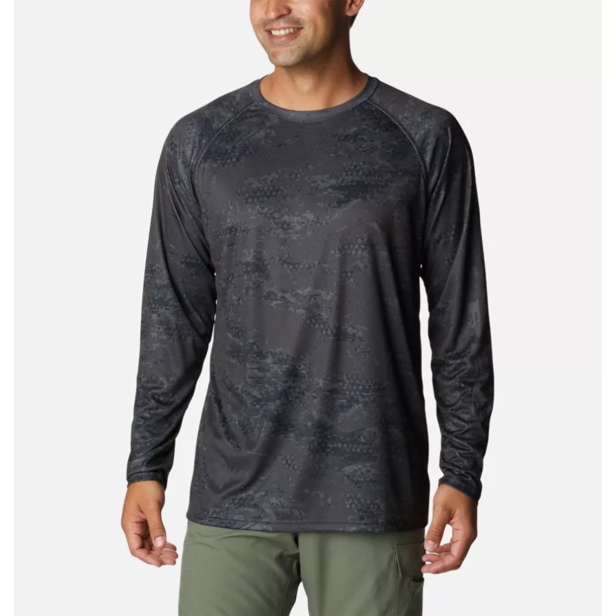 Langärmliges Pfg-super-terminal-tackle-shirt Für Herren Columbia Black Pfg Camo