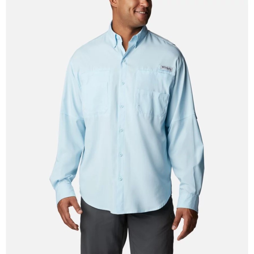 Herren Pfg Tamiami Ii Langarmshirt Columbia Spring Blue