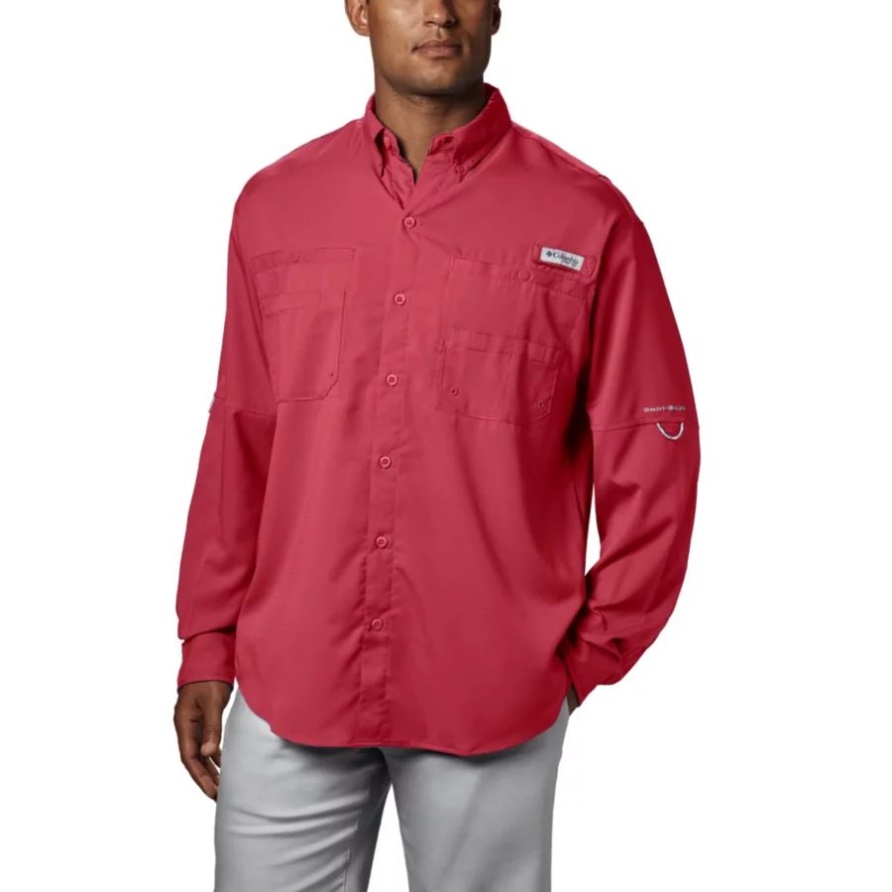 Pfg Tamiami Ii Langarmhemd Für Herren Columbia Sunset Red