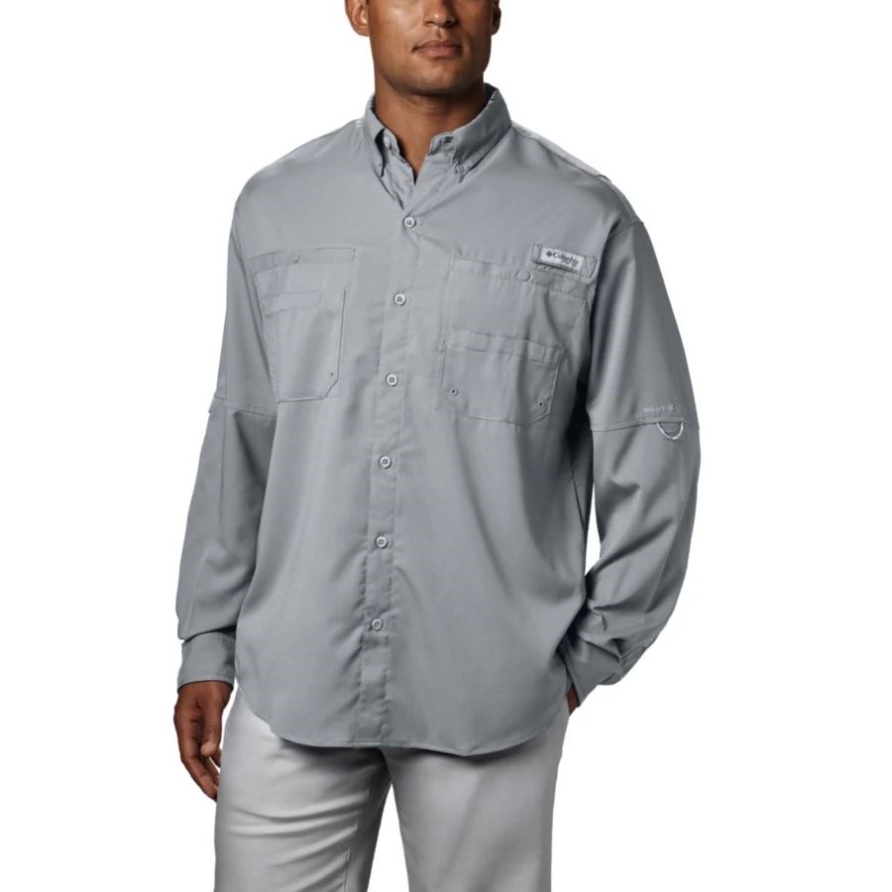 Pfg Tamiami Ii Langarmhemd Für Herren Cool Grey Columbia