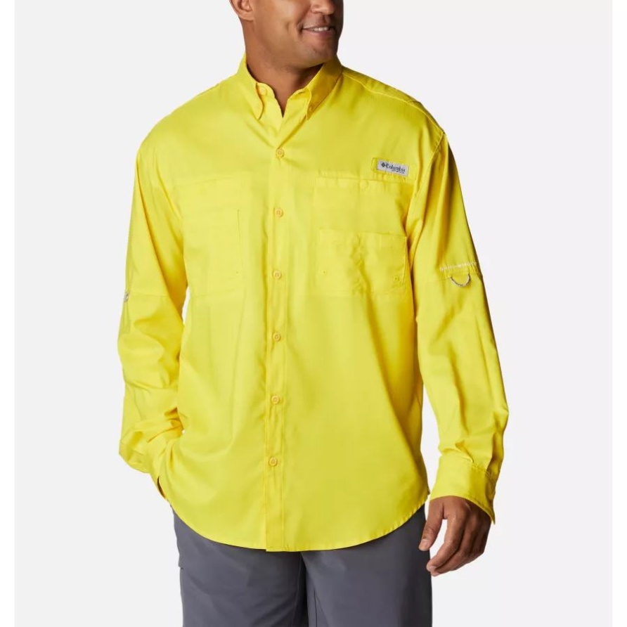 Pfg Tamiami Ii Langarmhemd Für Herren Laser Lemon Columbia