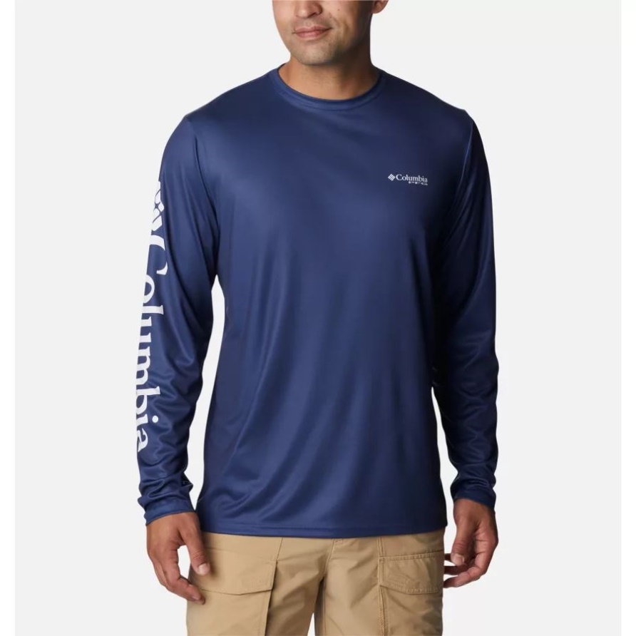 Herren-PFG Terminal Tackle Carey Chen Langarm-Shirt Carbon/Bass Columbia