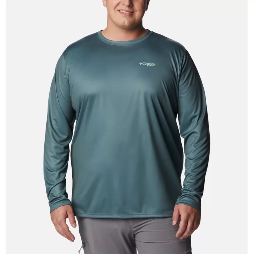 Langärmliges Pfg-terminal-tackle-shirt Für Herren Mit Fischflagge Big Metal/key West Bass Lockt Columbia