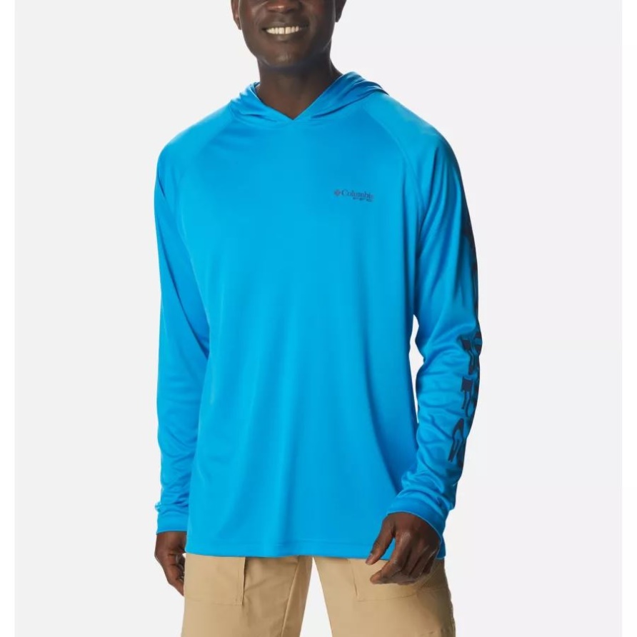 Pfg Terminal Tackle Hoodie Für Herren Compass Blue/Carbon Logo Columbia