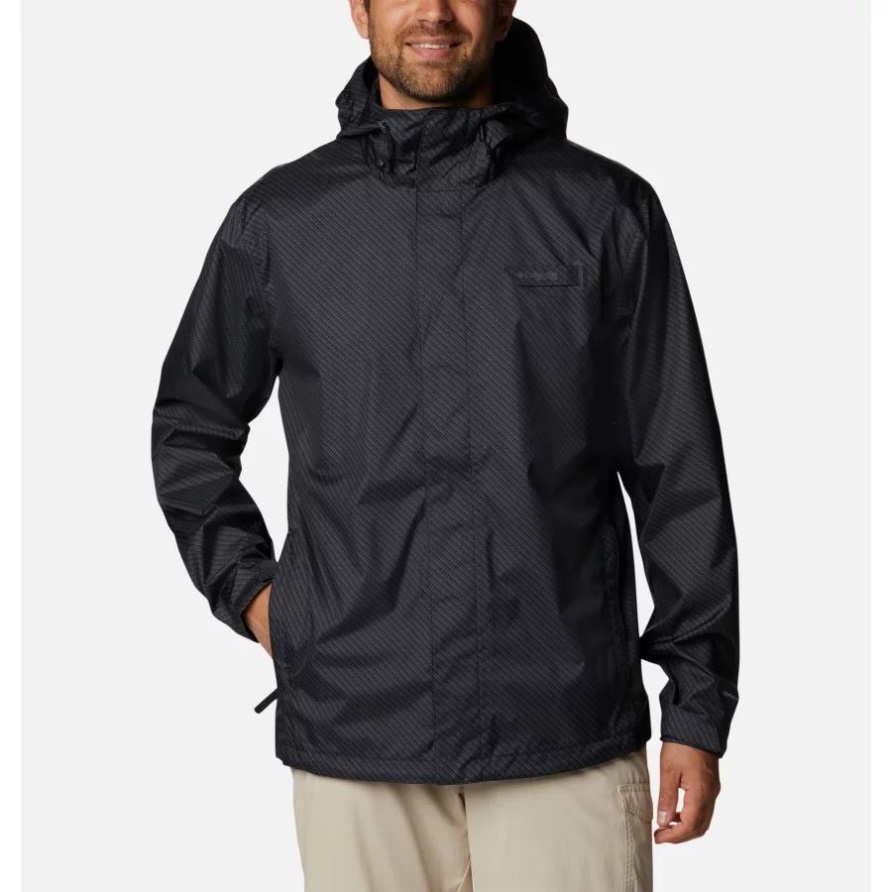Pfg Terminal Tackle Regenshelljacke Für Herren Columbia Black Carbon Fiber Print