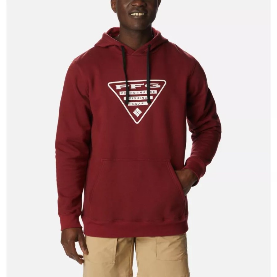 Kapuzenpullover Pfg Triangle II Für Herren Roter Jaspis/weißes Columbia