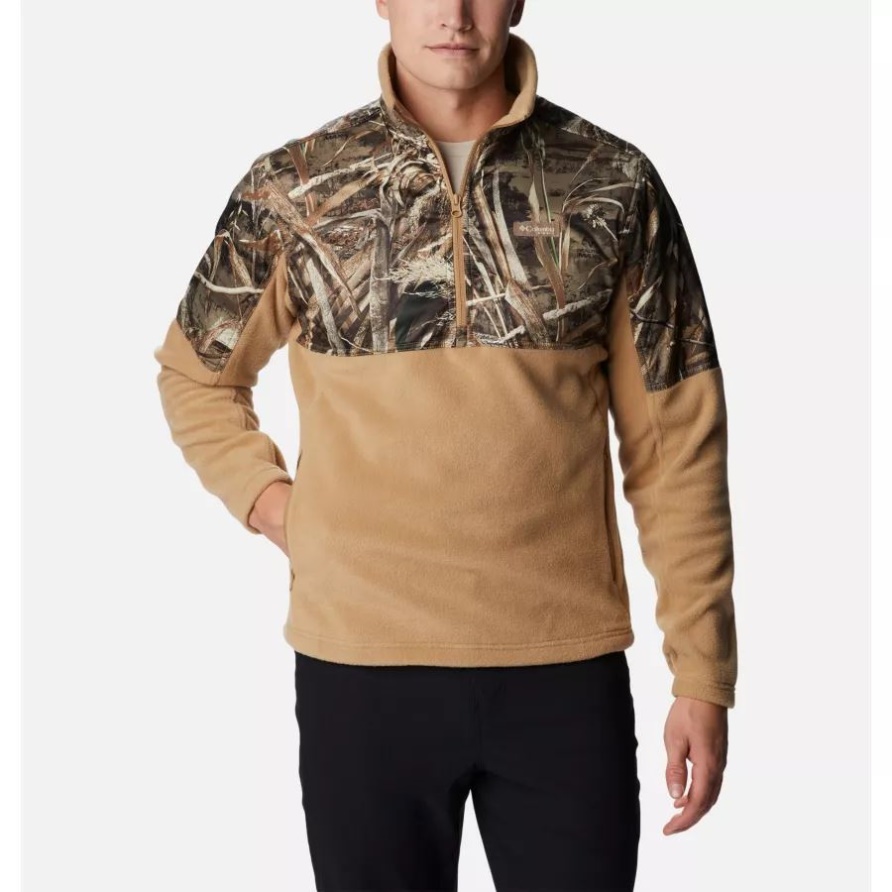 Phg-fleeceoverlay-pullover Mit 1/4-reißverschluss Für Herren Columbia Sahara/rt Max5