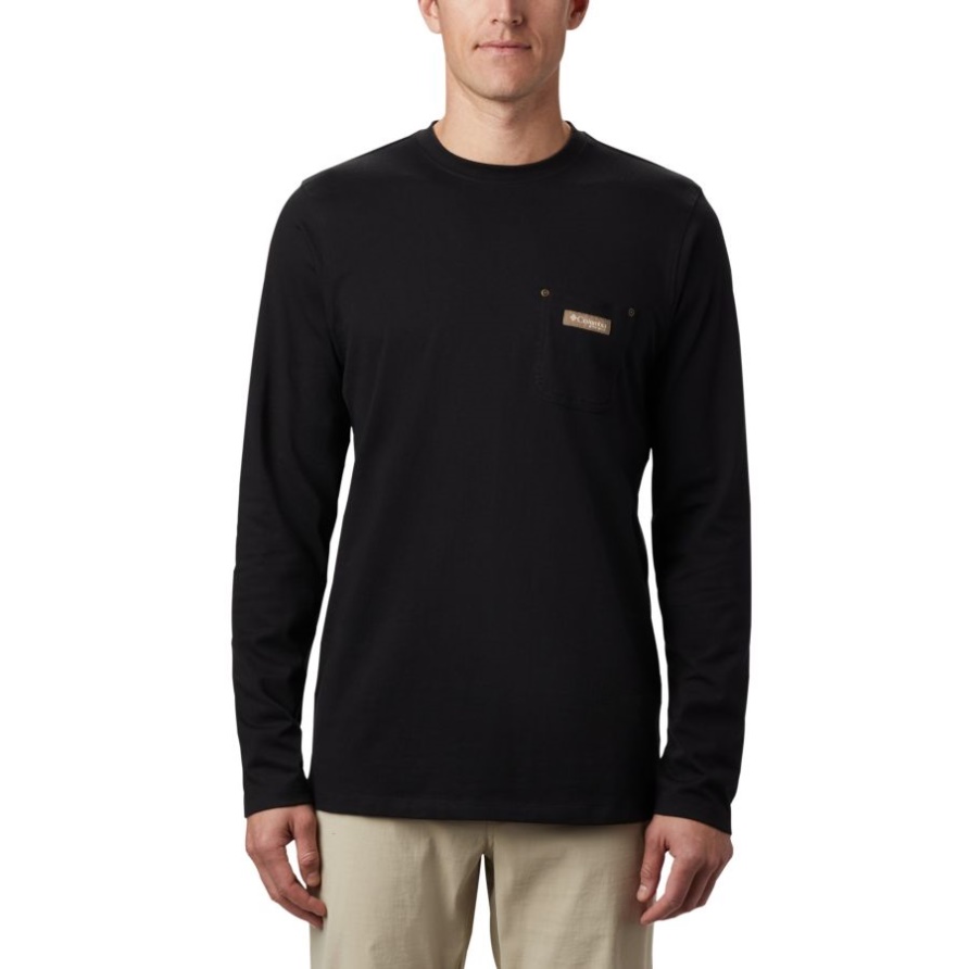 PHG Roughtail Work Langarm-T-Shirt Mit Tasche Für Herren Columbia Black