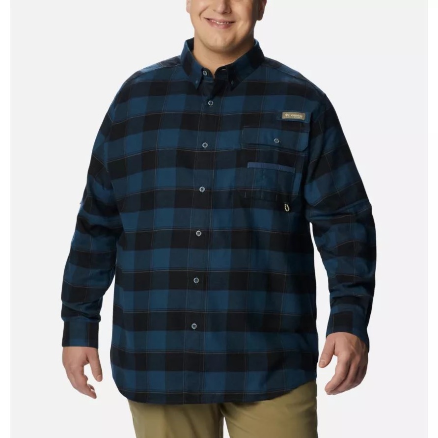Herren-Phg-Shartail-Flanell-Big-Columbia-Zink-Chunky-Plaid