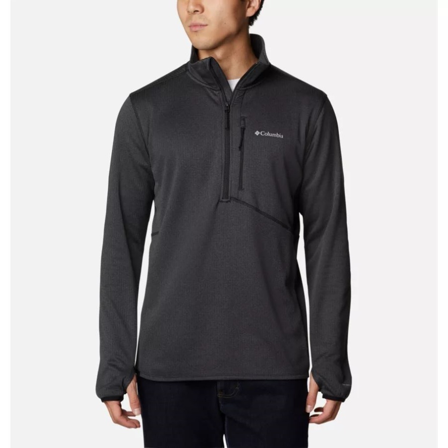 Parkview-fleecejacke Mit Halbem Reißverschluss Für Herren Columbia Schwarz Meliert