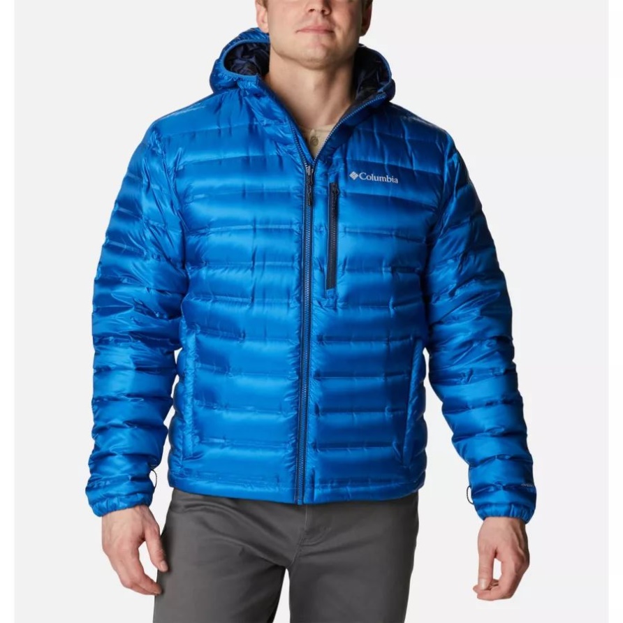 Herren-Pebble-Peak-Pufferjacke Mit Kapuze Columbia Bright Indigo