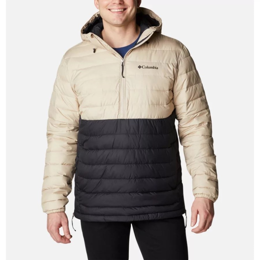 Herren-Powder-Lite-Anorak Columbia Ancient Fossil/Black