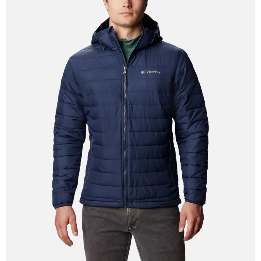 Puder Lite Isolierte Kapuzenjacke Für Herren Collegiate Navy Columbia
