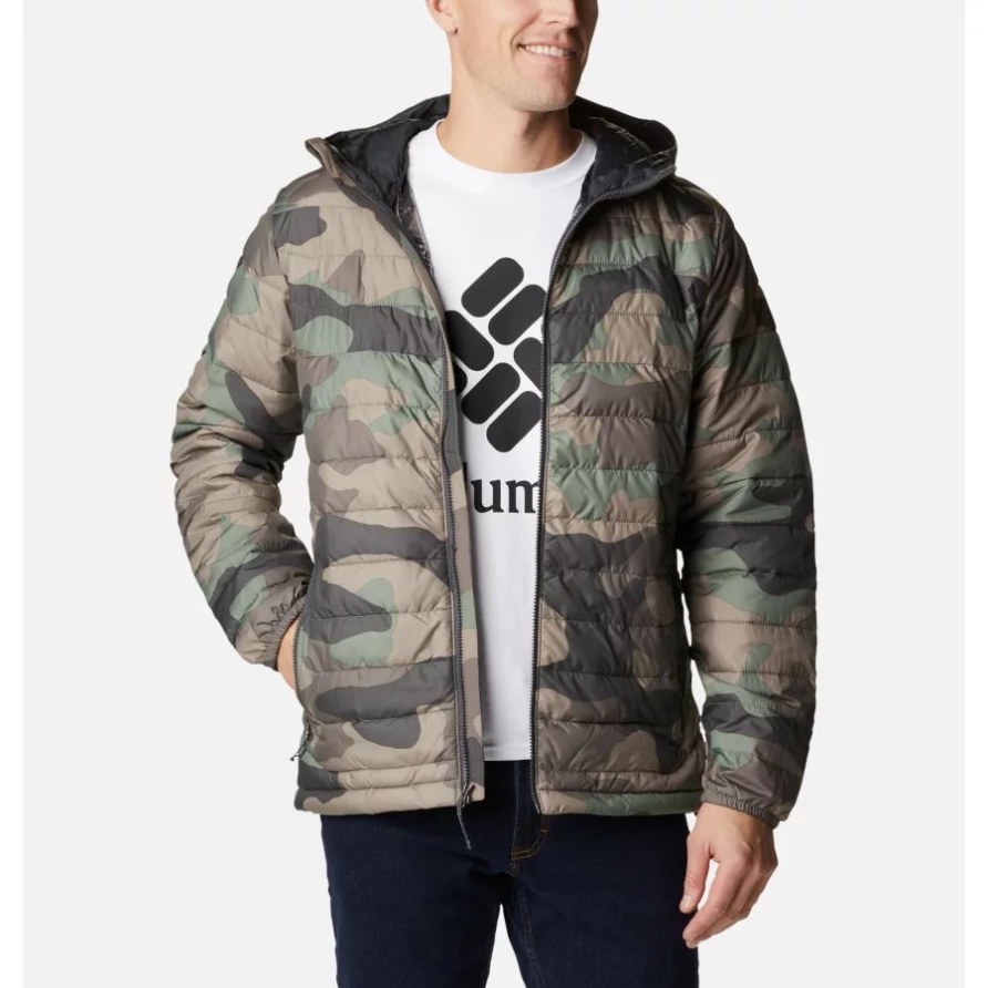 Puder Lite Isolierte Kapuzenjacke Für Herren Columbia Cypress Mod Camo Print