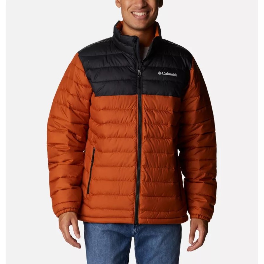 Puder Lite Isolierte Jacke Für Herren Warm Kupfer/schwarz Columbia Brand