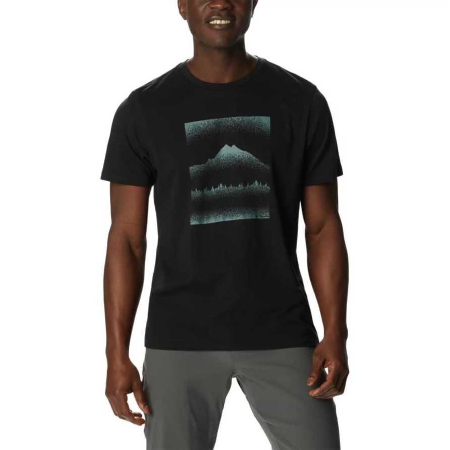 Rapid Ridge Grafik-T-Shirt Für Herren Columbia Black/Stippled Hills