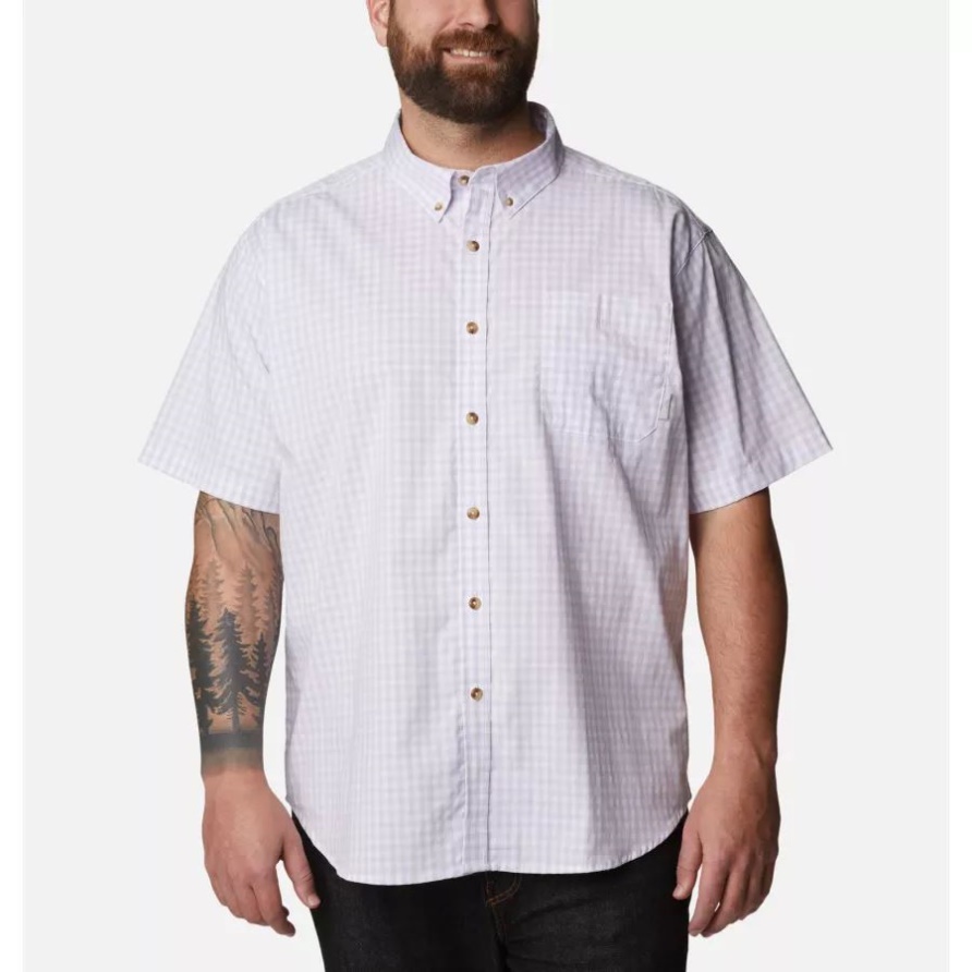 Rapid Rivers II Kurzarmhemd Für Herren Big Columbia Purple Tint Gingham