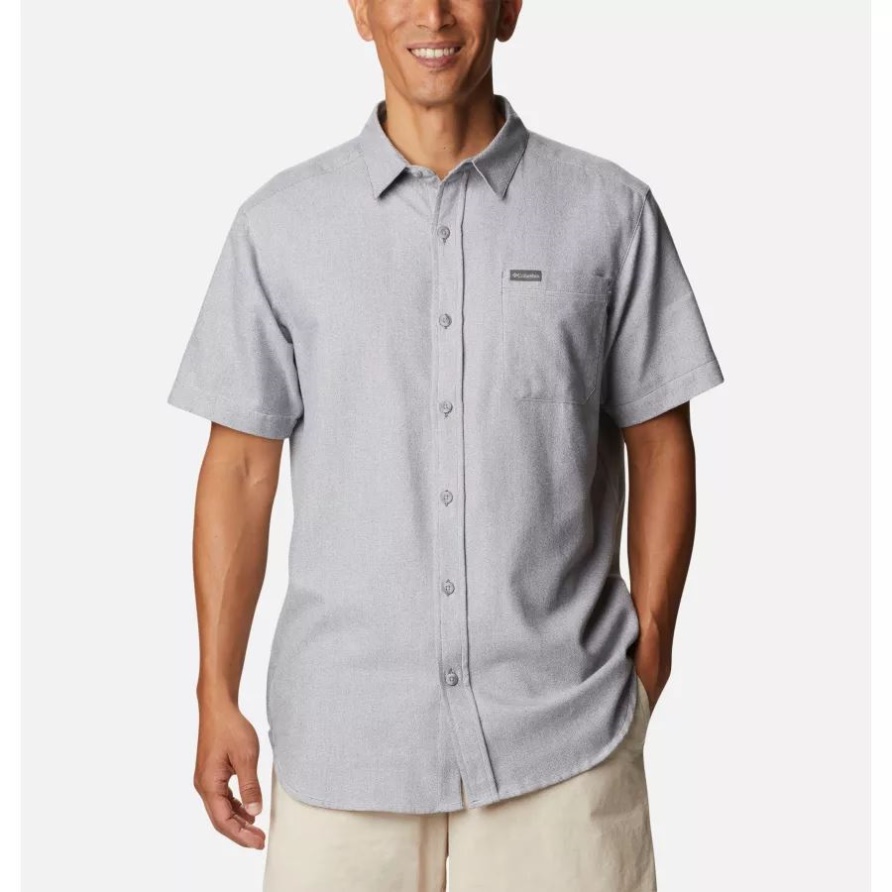 Rapid Rivers Neuheit Kurzarmshirt Für Herren Hai/columbia Grau Columbia