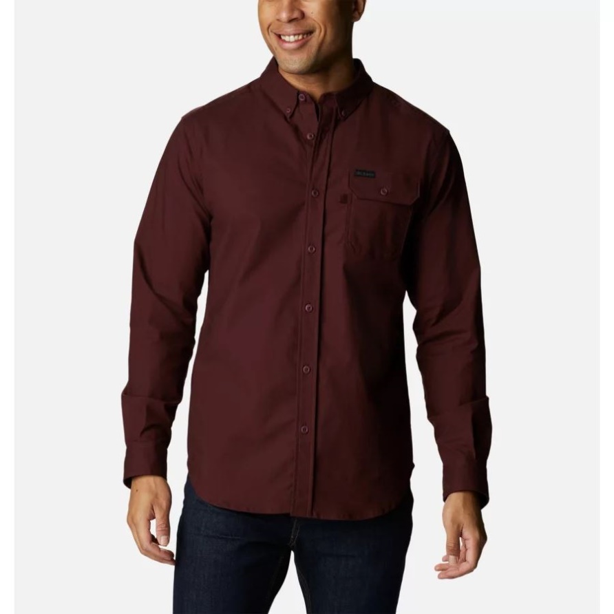Herren-Ripstop-Gewebe-Langarmhemd Von Rapid Rivers Elderberry Columbia
