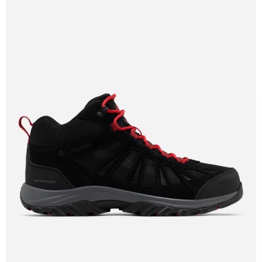 Redmond Iii Mid Wasserdichter Wanderschuh Für Herren Columbia Black/mountain Red