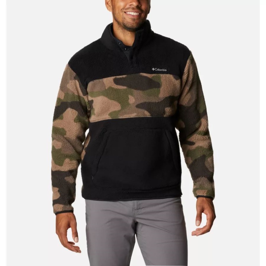 Rugged Ridge Sherpa-Pullover Für Herren Columbia Black/Alpine Tundra Camo