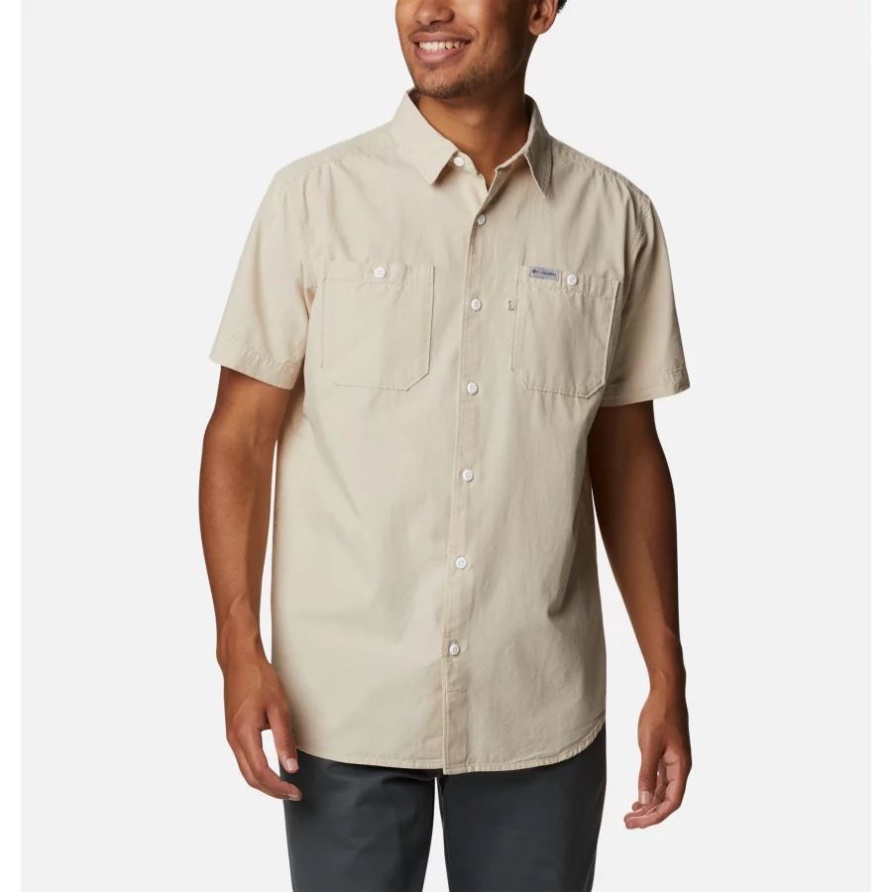 Scenic Ridge Casual Kurzarmhemd Für Herren Columbia Ancient Fossil Chambray