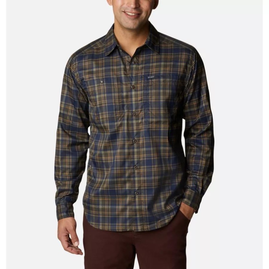 Herrenhemd Silver Ridge Utility Lite Plaid Langarm Columbia Cordovan Multi-Plaid