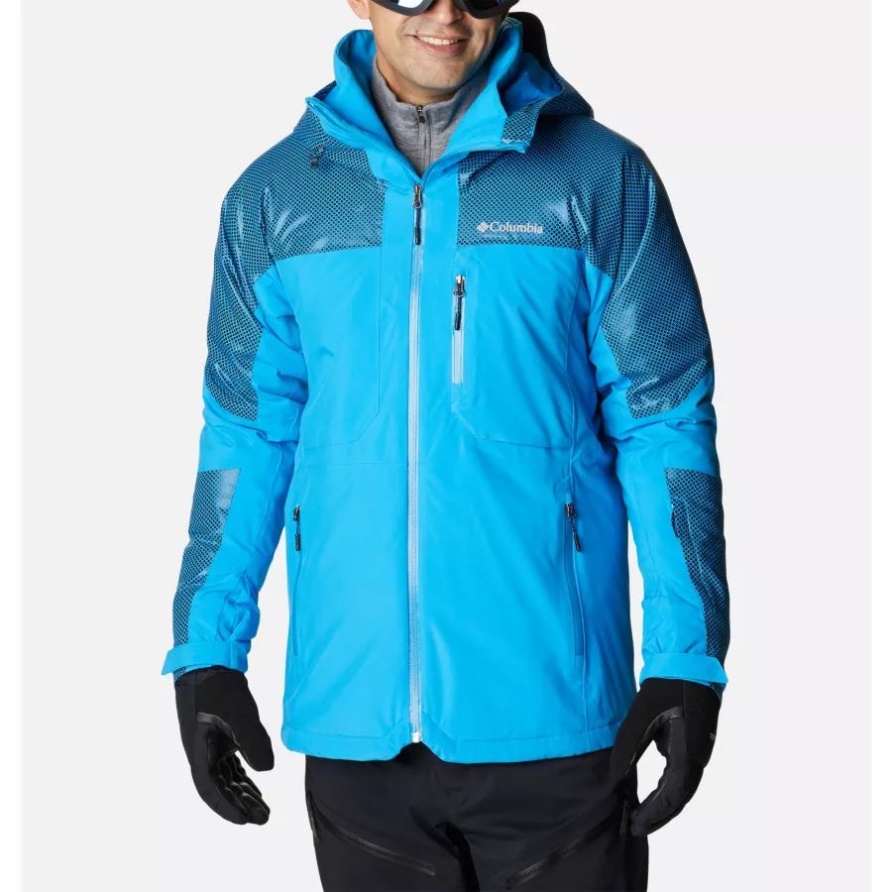 Skijacke Snow Slab Black Dot Für Herren Columbia Compass Blue/Compass Blue W Black Dot