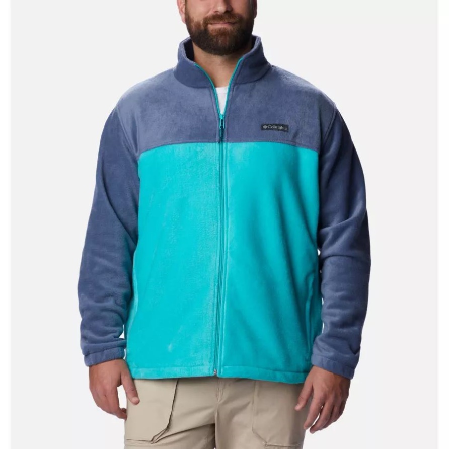 Steens Mountain 2.0 Fleecejacke Mit Durchgehendem Reißverschluss Für Herren Big Columbia Dark Mountain/Bright Aqua