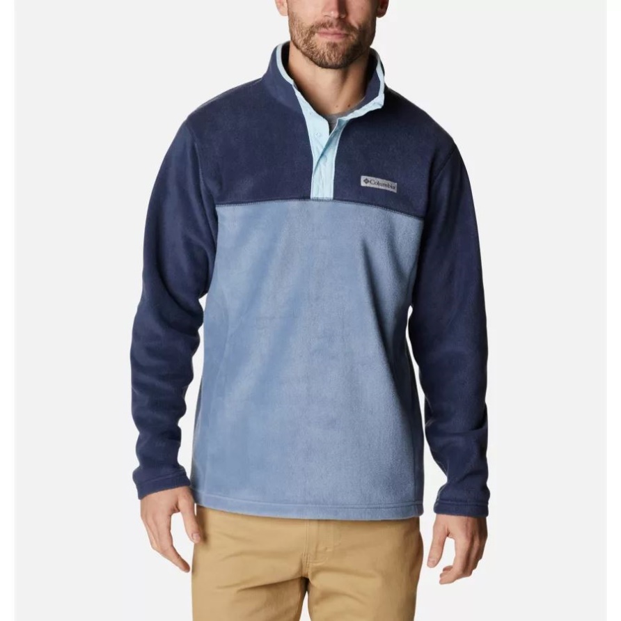 Steens Mountain Half Snap Fleece Für Herren Columbia Bluestone/College Navy/Himmelblau