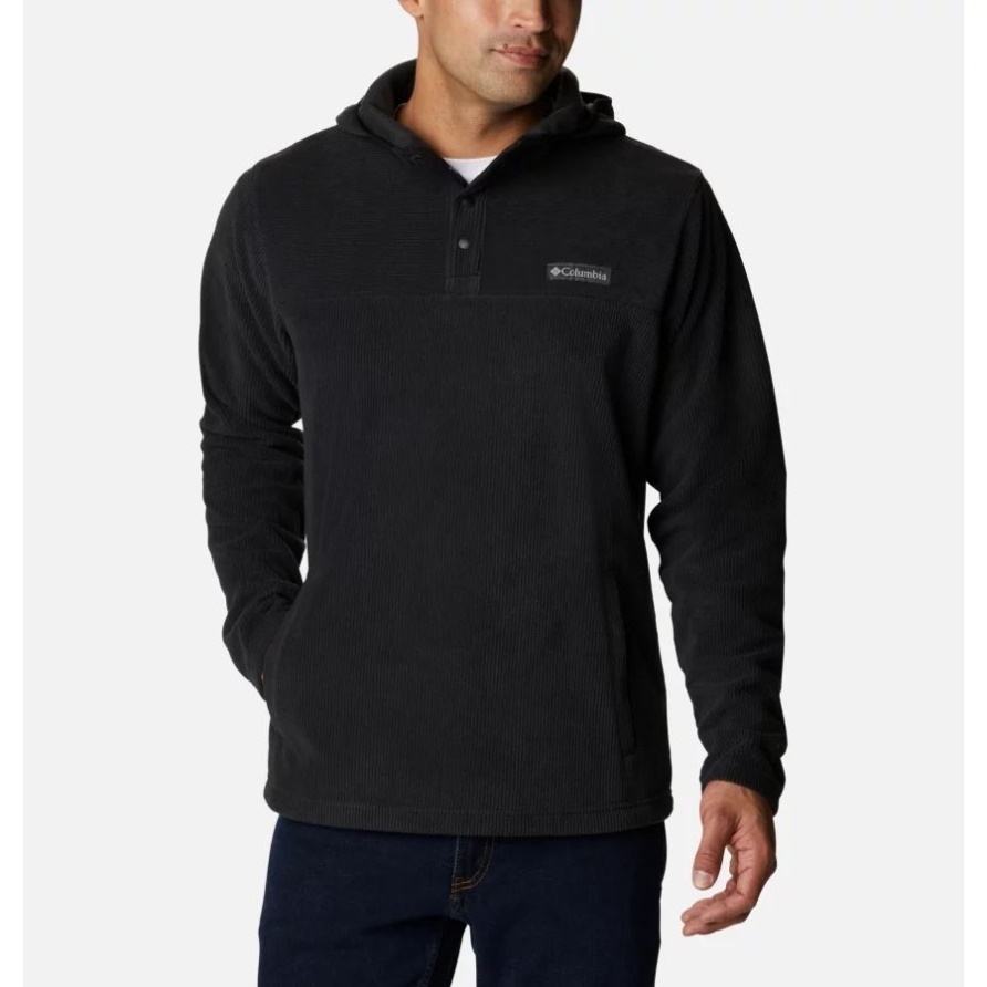 Herren Steens Mountain Neuheit Half Snap Fleece Hoodie Columbia Black