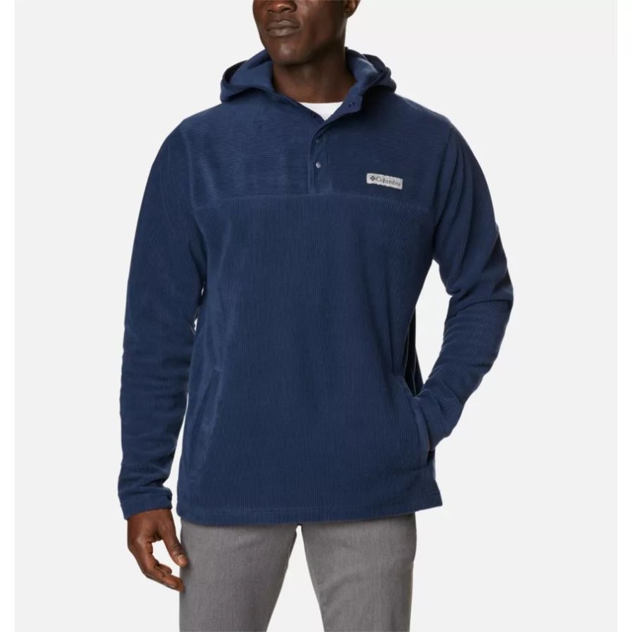 Herren-Steens-Mountain-Neuheit-Halbdruck-Fleece-Hoodie Columbia College Navy