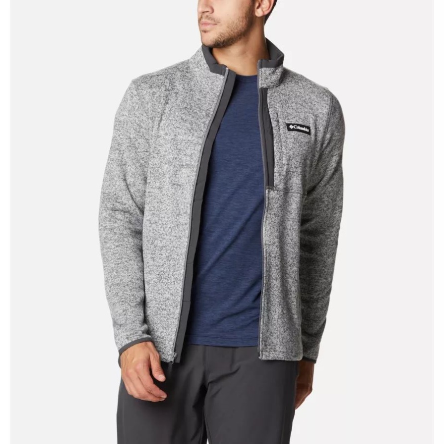 Herren Pullover Weather Fleece Jacke Mit Durchgehendem Reißverschluss City Grey Heather Columbia