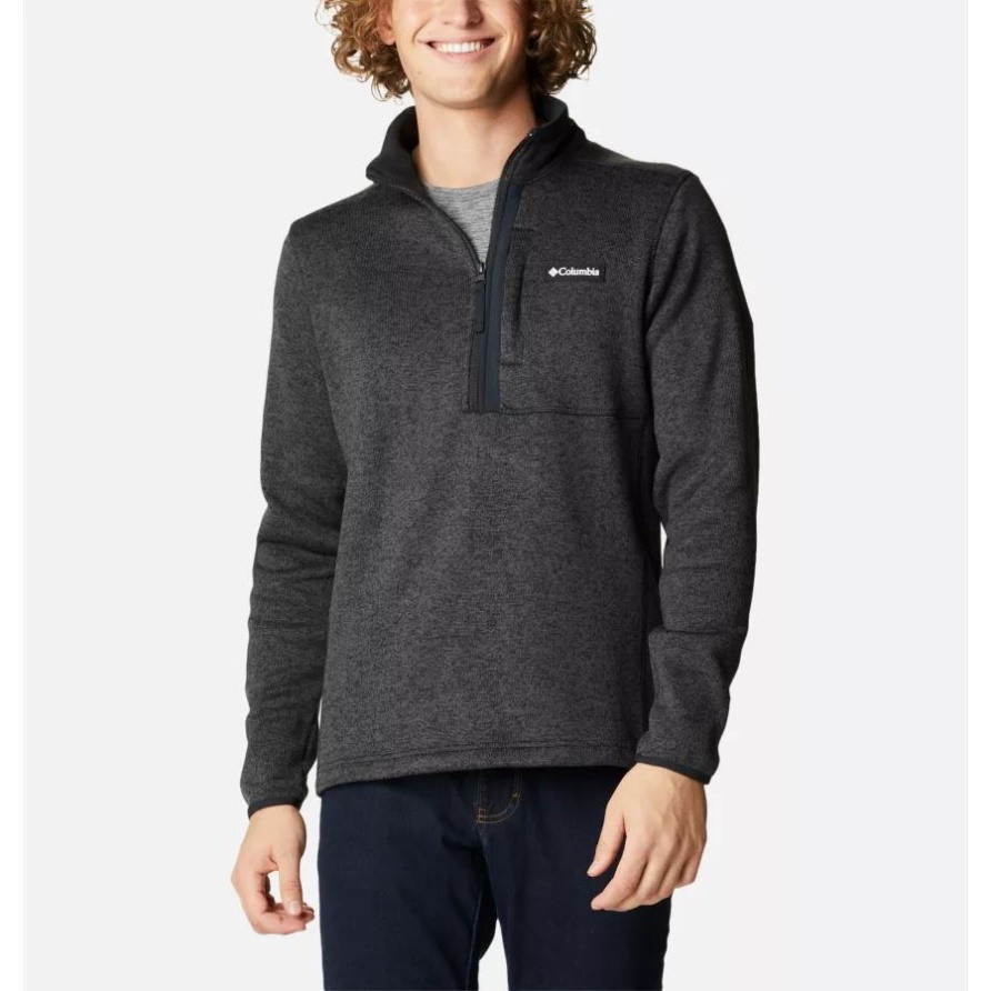 Herren Pullover Wetterfleece Half-zip Pullover Columbia Schwarz Meliert/schwarz