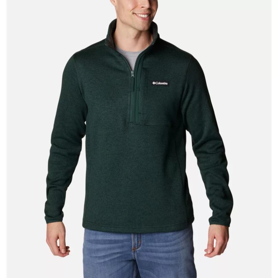 Herren Pullover Weather Fleece Half Zip Pullover Spruce Heather/Spruce Columbia