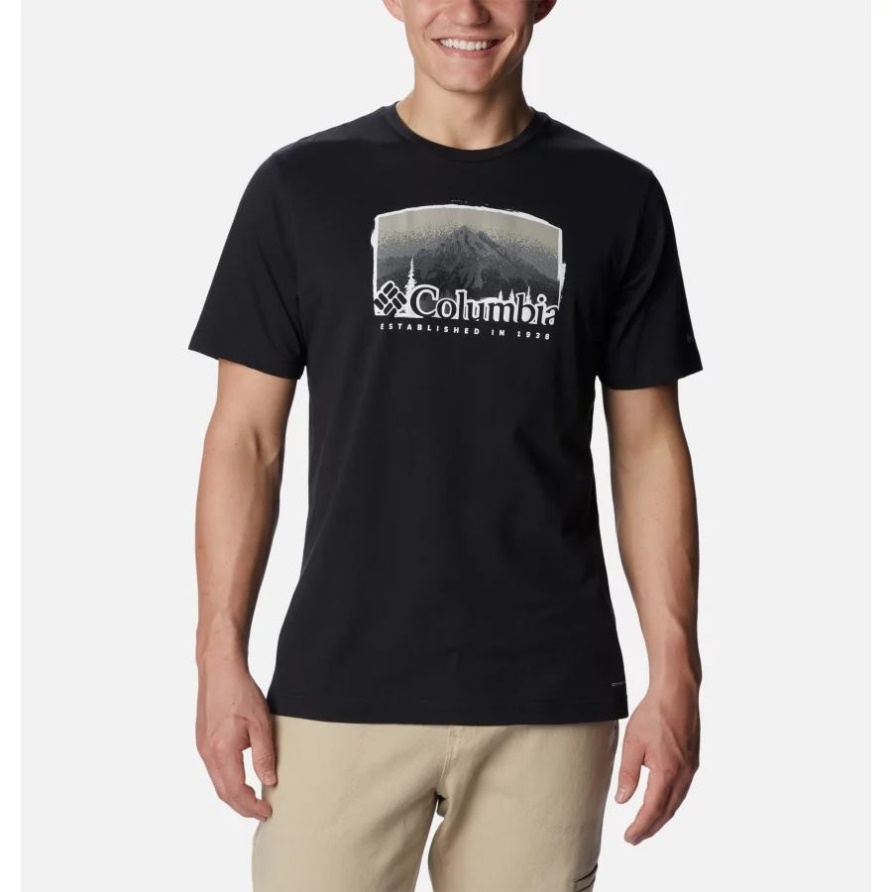 Thistletown Hills Grafik-t-shirt Für Männer Schwarz/foggy Haven Columbia