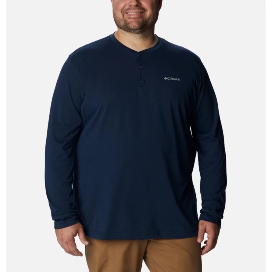 Thistletown Hills Henley Big Collegiate Navy Heather Columbia Für Herren