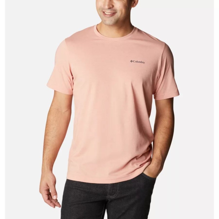 Herren Thistletown Hills Kurzarmhemd Big Columbia Dark Coral Heather