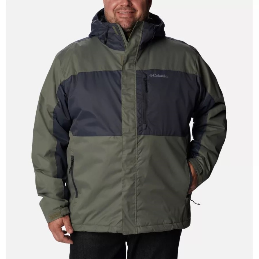 Herren-Tipton-Peak-II-Isolierjacke Groß Columbia Stone Green/Shark
