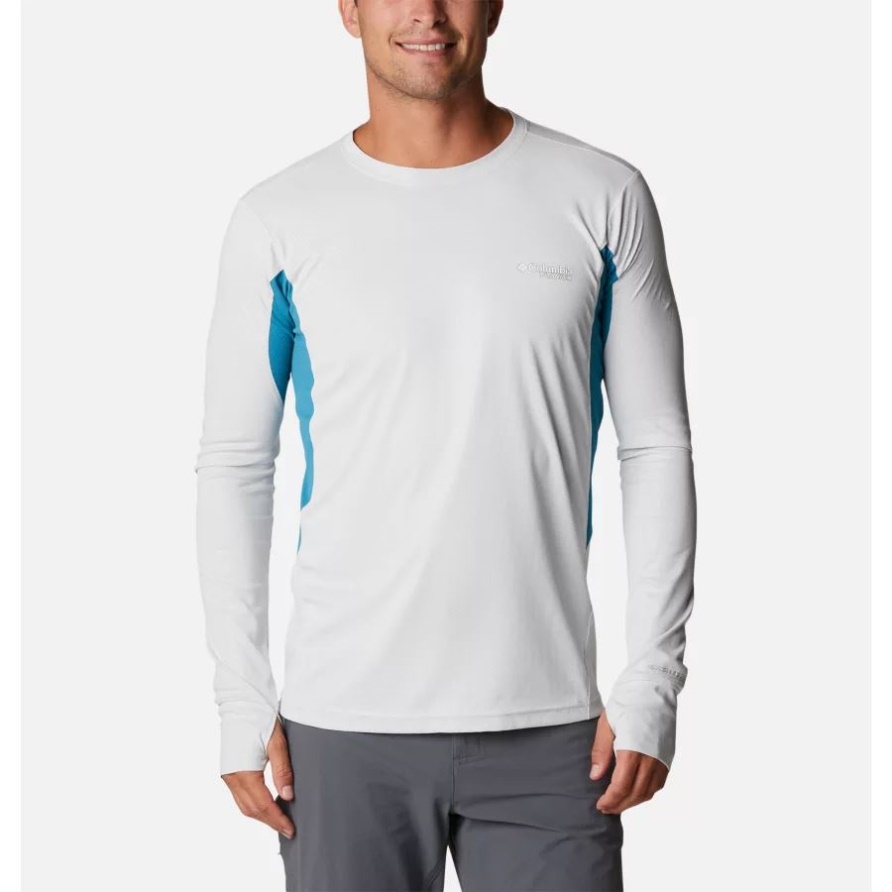 Titan Pass 2.0 Technisches Langarm-t-shirt Für Herren Nimbus Grey/deep Marine Columbia