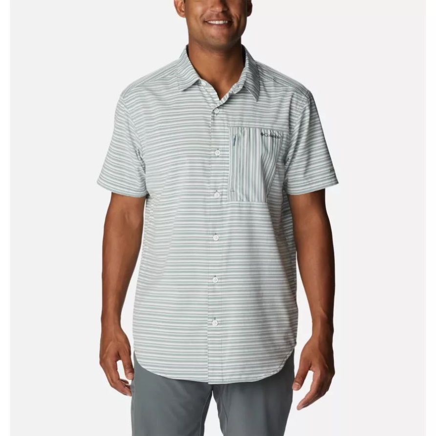 Herren T-Shirt Twisted Creek III Kurzarm Metal Basic Stripe Columbia