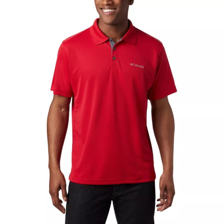 Verwender-Poloshirt Für Herren Mountain Red Columbia